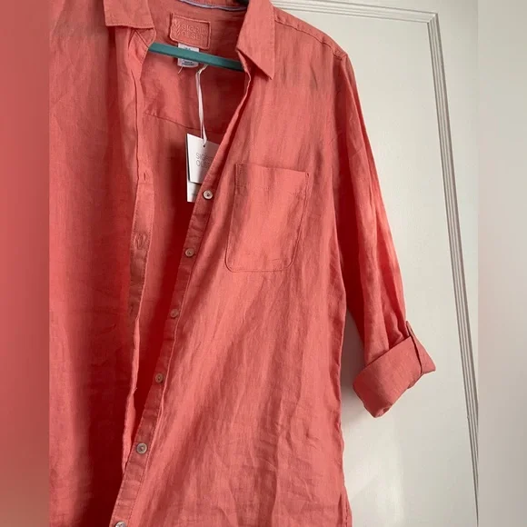 NWT Sigrid Olsen Linen Button down blouse - Picture 4 of 4